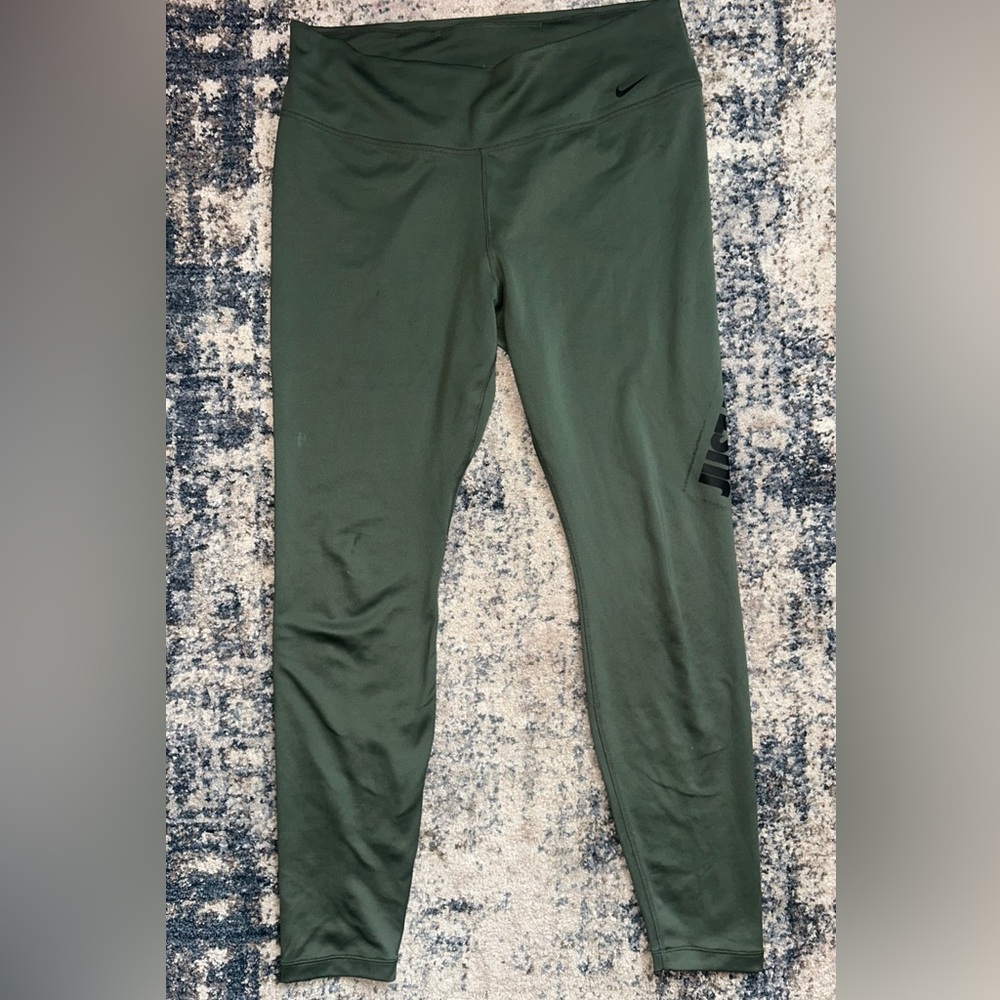 Nike Dark Olive Green Performance Leggings